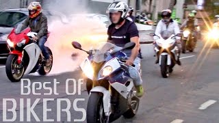 BEST OF BIKERS 2016 - Street Motorcycles Wheelies, Burnouts RL & LOUD exhausts!