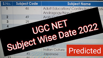 Subject Wise UGC NET Exam Date 2022 - Predicted | Check the Video to Know the Date of Your Subject
