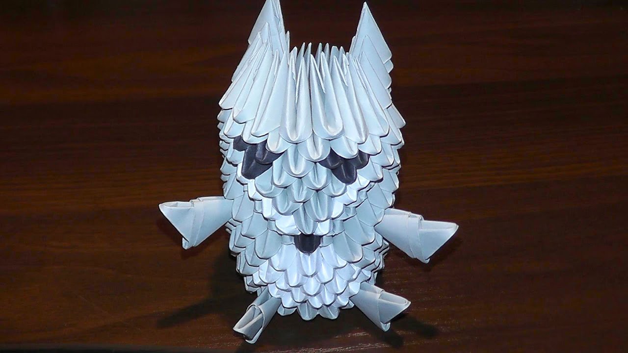 3D origami a wolf tutorial YouTube