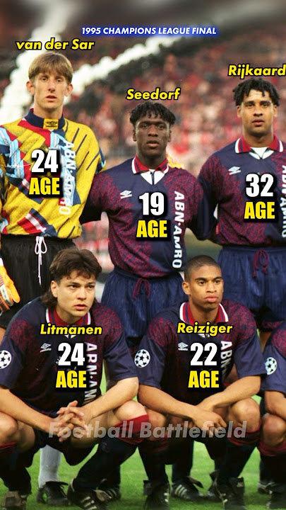 Ajax Amsterdam squad vs AC Milan Final Champions League 1995🔥How Old Was It🤔#footballshorts #ucl