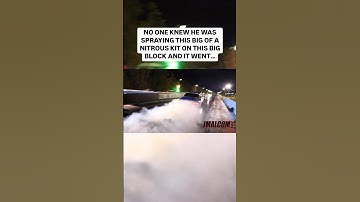 Big block Chevy engine takes  a 500+ shot of nitrous like nothing