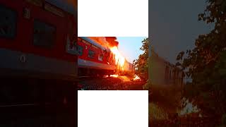 Train accident due to fire.... 🔥#youtubeshorts