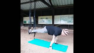 Feet elevated plank extension to planche (rings)