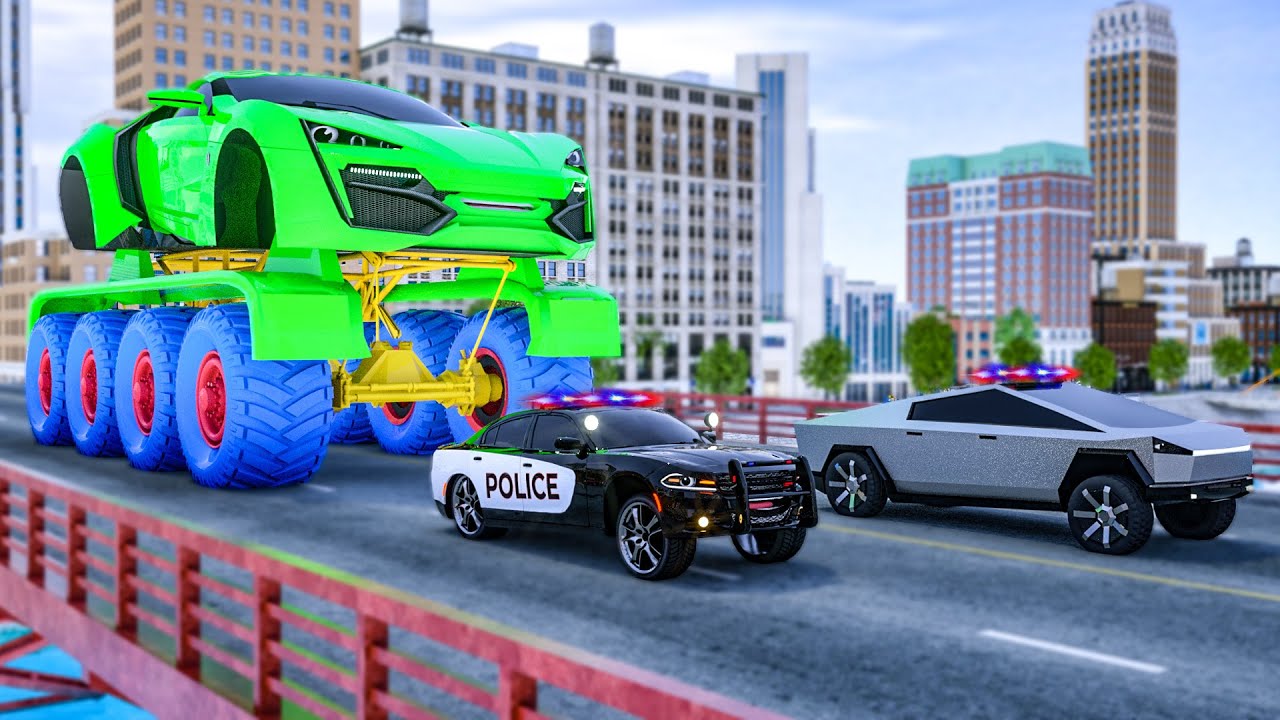 Monster Truck Jax Catches Police Cars | Wheel City Heroes (WCH) Police Truck Cartoon