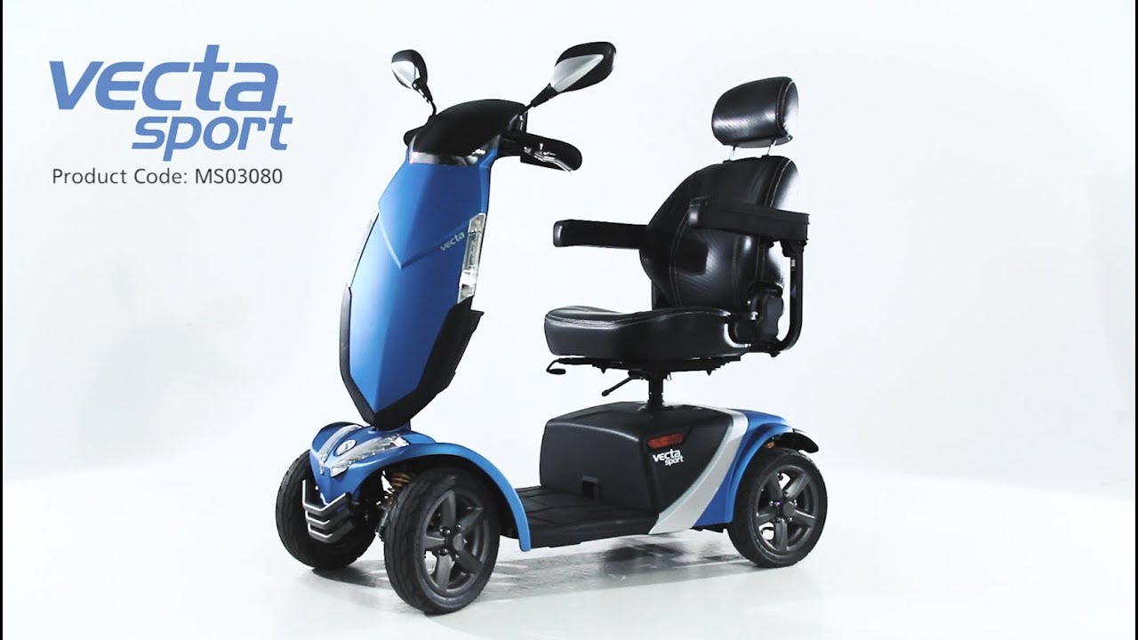 Vecta Sport 6-8 mph Mobility Scooter - YouTube CareCo