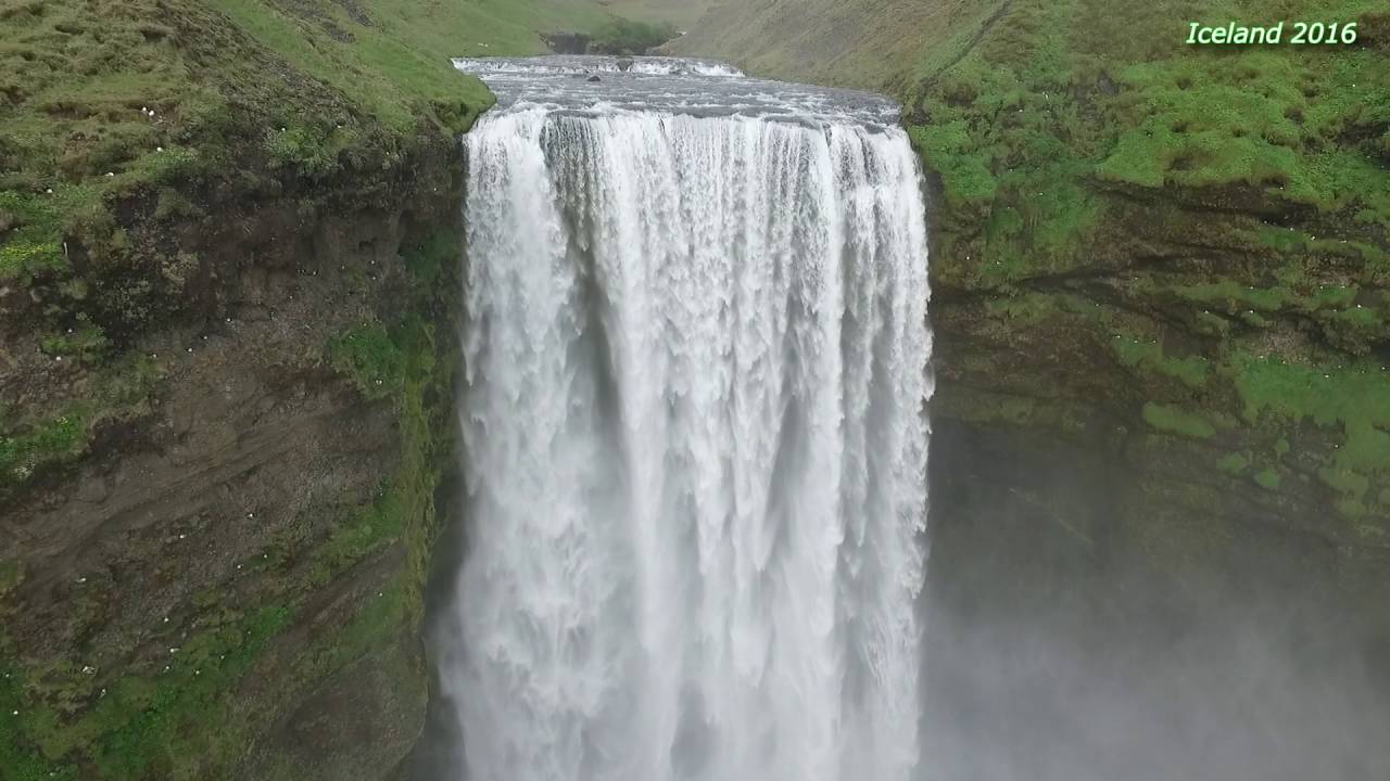Iceland - Skogar - Skogafoss waterfall, Drone - Phantom 3 Pro, 2016