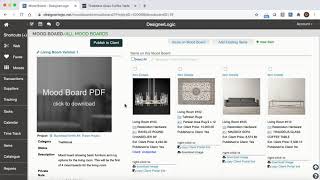 DesignerLogic mood board pdf workflow Part 7: publish to Client Portal