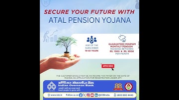 Invest in your future, today! Atal Pension Yojana!