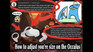 How to adjust height on the oculus quest 2