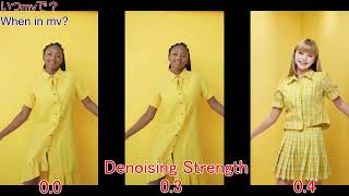 StableDiffusion mov2mov Denoising Strength Test Make AV