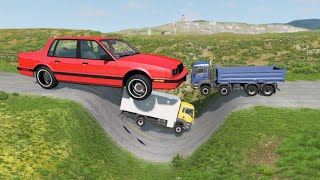 Truck Man TGS | Cars Vs Potholes #84 - BeamNG.Drive - Beamng 4 Crash