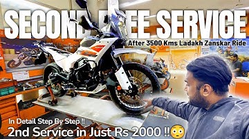 SECOND Free Service of 2025 KTM 390 Adventure After 3500 KMs Long LADAKH ZANSKER Ride