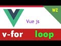 v-for loop in vue js | web zone
