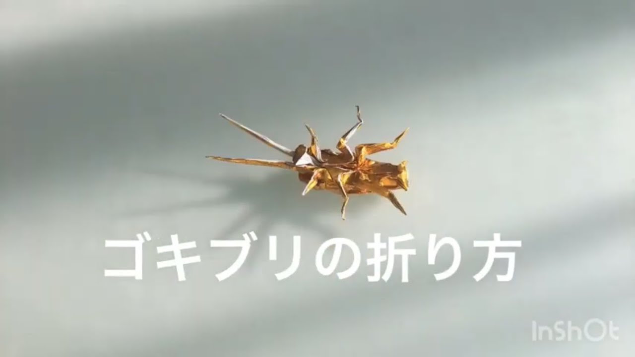 折り紙 ゴキブリ Origami Cockroach 折り方 Tutorial Youtube