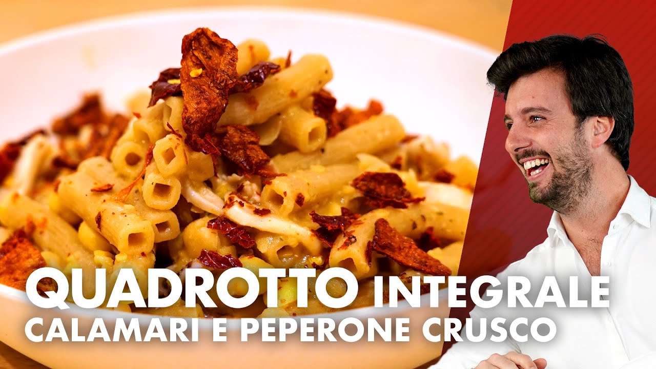Whole Wheat Quadrotto with Squid and Crusco Pepper