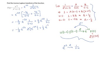 Diff Eqn: Inverse Laplace transforms with unit step function ex 1/3