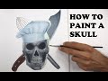 How to paint a skull - easy in oil