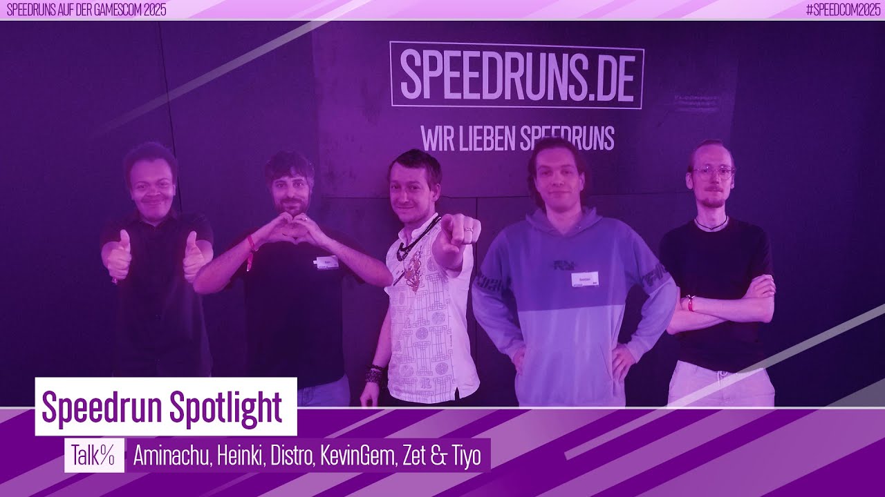 Speedruns auf der gamescom 2025 | Runner Spotlight:Talk mit Aminachu,Heinki,Distro,Zet,KevinGem&Tiyo