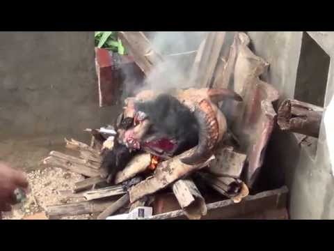 cara memasak / membakar kepala dan kaki kambing