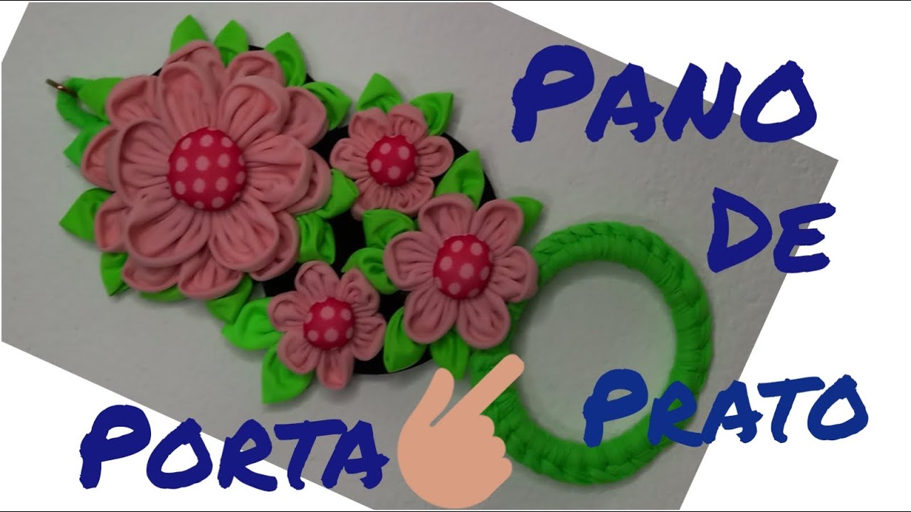 como fazer porta pano de prato com rosas de fuxico sugestão de preço na descrição do vídeo