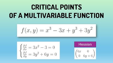 Critical points of a multivariable function using the Hessian matrix