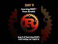 Day 9 of learning RUST 🦀 #controlflow #ifelse #rust #learnrust #coding #shorts #yt #learn