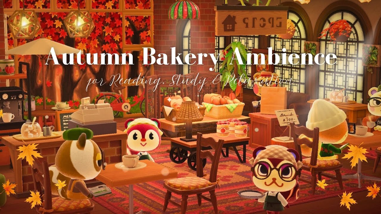 ACNH Cozy Autumn Bakery Ambience 🐿️🍂 | Lofi Chill for Study, Reading & Relaxation