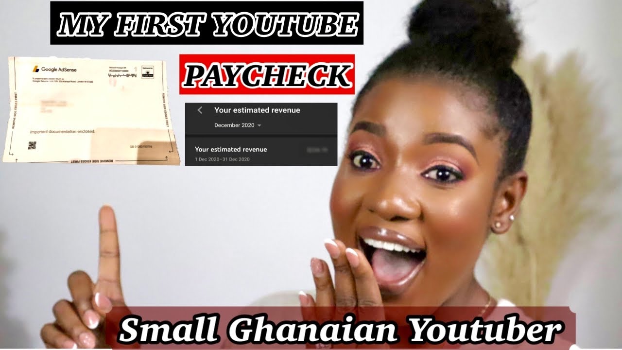 MY FIRST YOUTUBE PAYCHECK + YOUTUBE MONETIZATION PROCESS || SMALL GHANAIAN YOUTUBER || NAAKU ALLOTEY