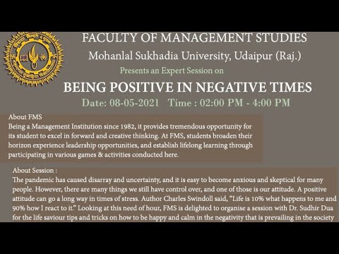 Being Positive in Negative Times