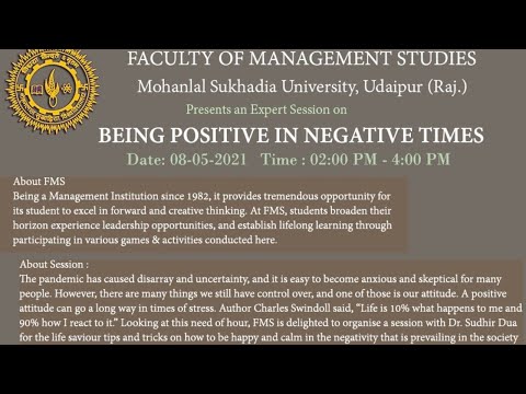 Being Positive in Negative Times