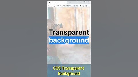 CSS Transparent Background Image #shorts