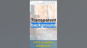 CSS Transparent Background Image #shorts