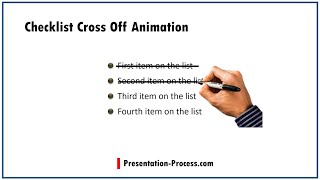 Checklist Cross off Animation in PowerPoint