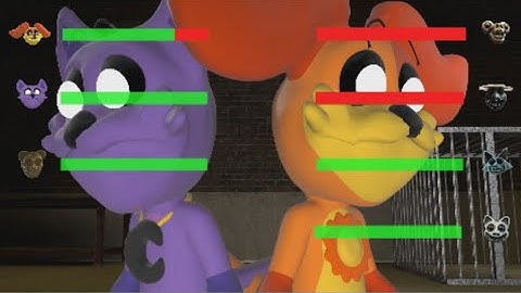 Zoonomaly Mosters vs Poppy Playtime Chapter 3 Smiling Critters animation with HEALTHBARS