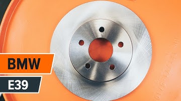 How to change rear brake discs and brake pads BMW 5 E39 [TUTORIAL AUTODOC]