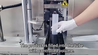 Semi-Automatic Ultrasonic Tube Filling &amp; Sealing Machine Test
