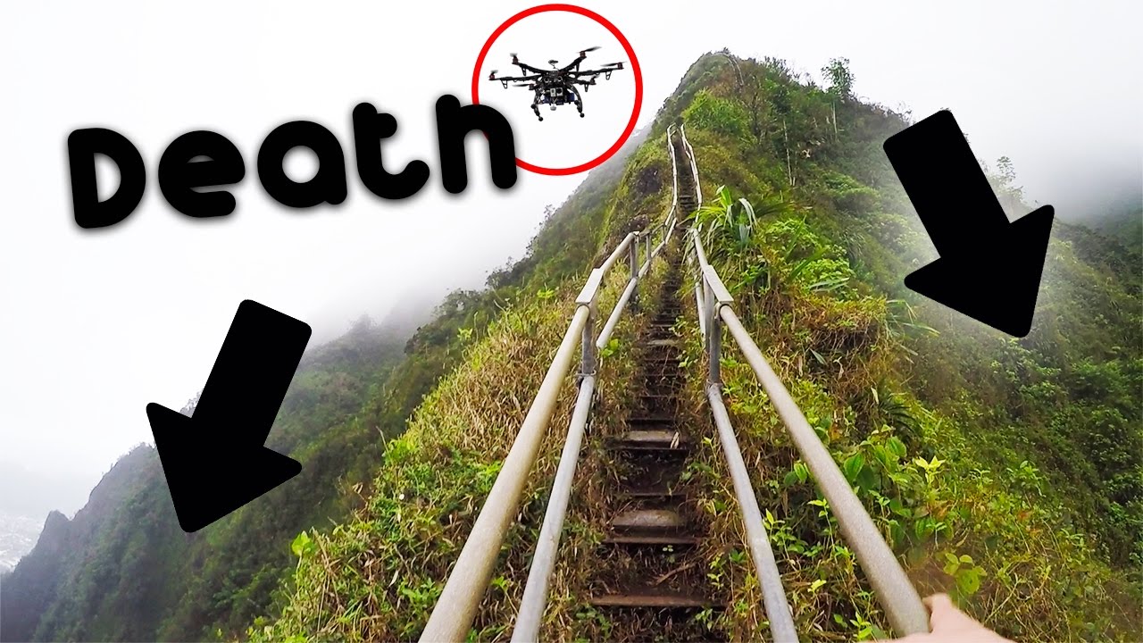 Dangerous Illegal Hike Haiku Stairs Stairway To Heaven Drone Youtube