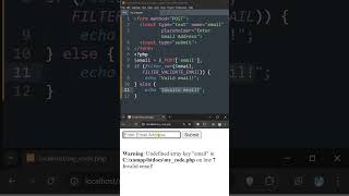Validate Email in PHP Using filter_var() | Quick Email Validation  #phpdeveloper #php #coding