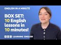 Box set english in a minute 12  ten english lessons in 10 minutes