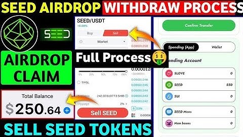 SEED Airdrop Claim And Withdraw Full Process | Withdraw SEED Airdrop to SUI Wallet & Exchange
