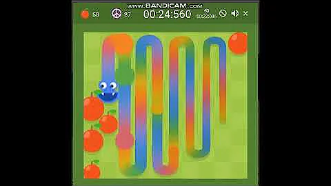 Google Snake Game Speedrun All Apples Multi Mode -5 apples -Peaceful Small (Fast)