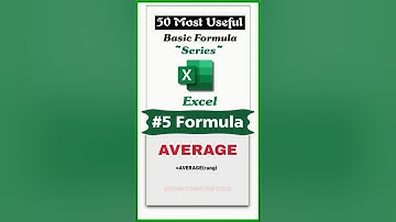 average formula in excel | excel 50 most useful basic formula #excel #exceltips #shorts #shortvideo