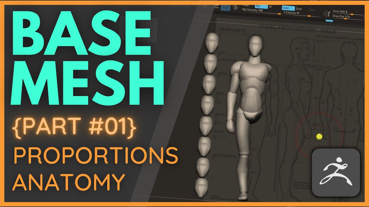 ZBrush - Forming a Body Base Mesh 01