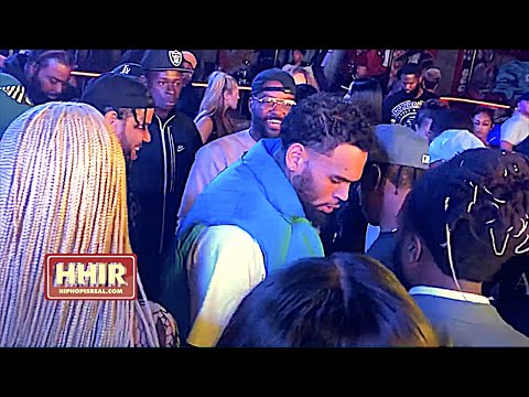 CHRIS BROWN WITH CHARLIE CLIPS, CHESS & MICKEY FACTZ AFTER HOSTING URL BATTLES AT HIS MANSION