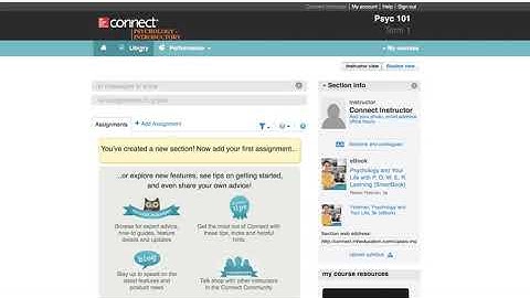 Getting started with Connect for Instructors