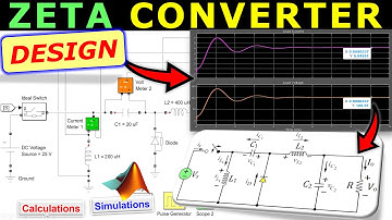 ⚡ DC-DC Zeta Converter Design 🔋 Power Electronics ⭐ Calculations & MATLAB/Simulink Simulations 👍