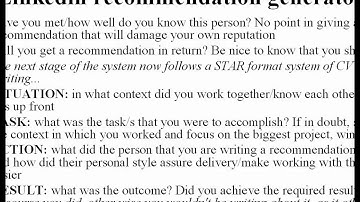 Linkedin Recommendation Examples
