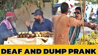 Funny Deaf and Dumb Prank on Street Food Stalls | Challenger Boys