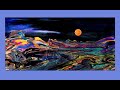 7147 night scape moon added after fluid acrylic art  5192020