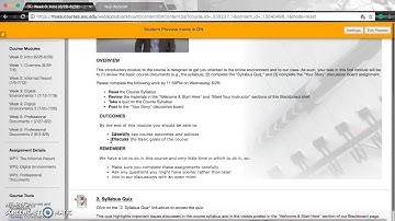 ENG 301: Navigating the Blackboard Course Shell